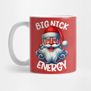 big nick energy sweatshirt, funny vintage santa claus funny ugly sweater Mug